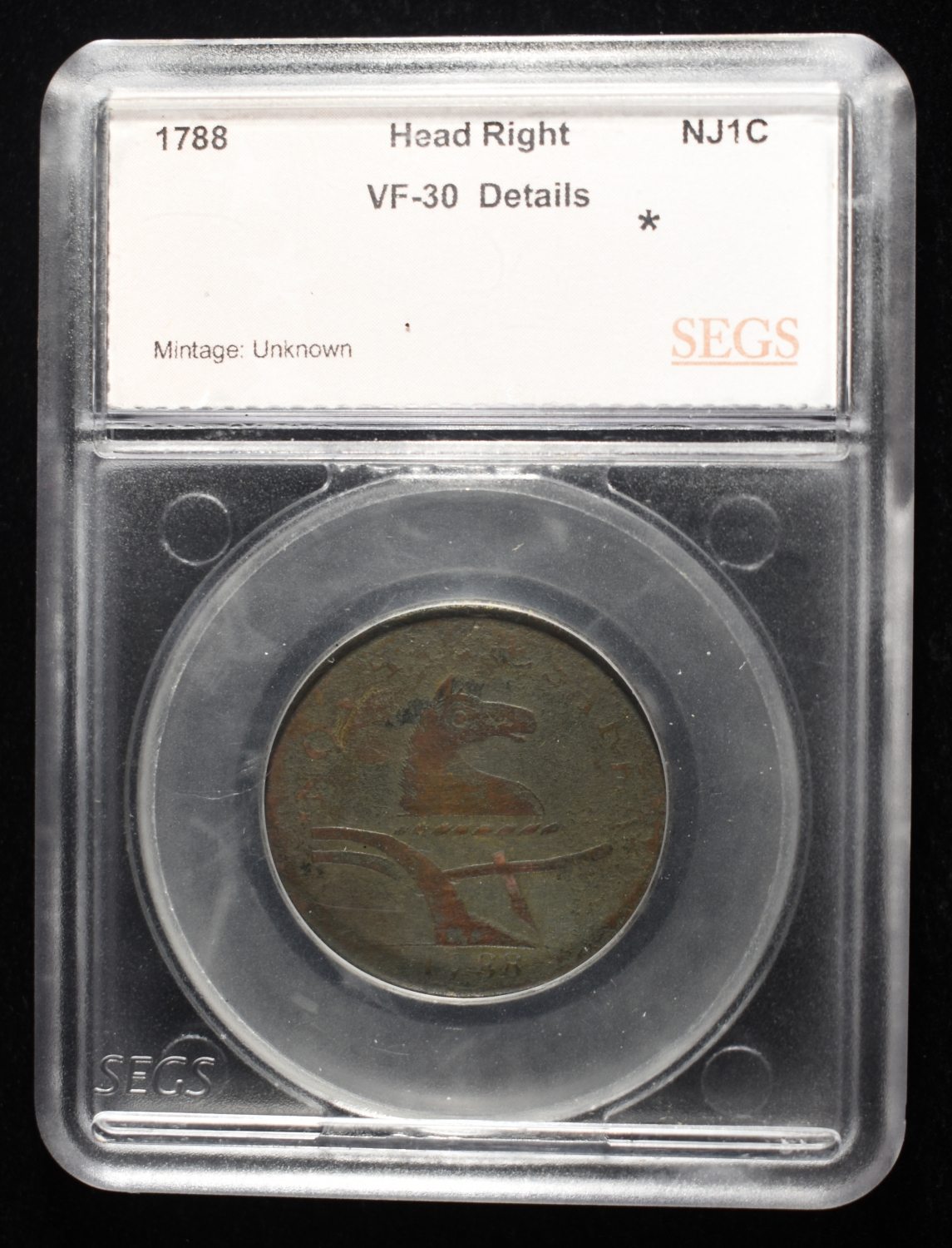 1788 NJ COLONIAL MARIS SEGS VF