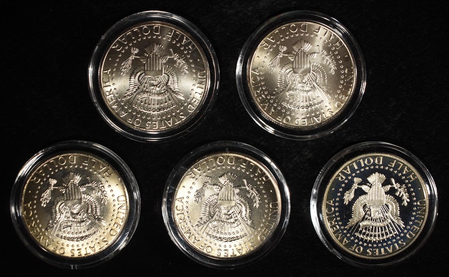 2010 (5) KENNEDY HALF DOLLARS