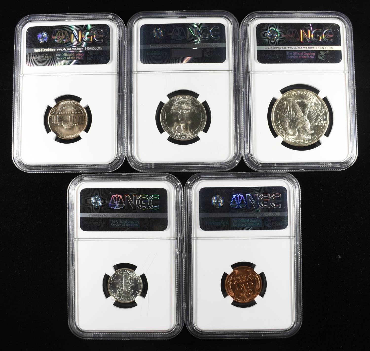 1941 DATE SET NGC MS62-66