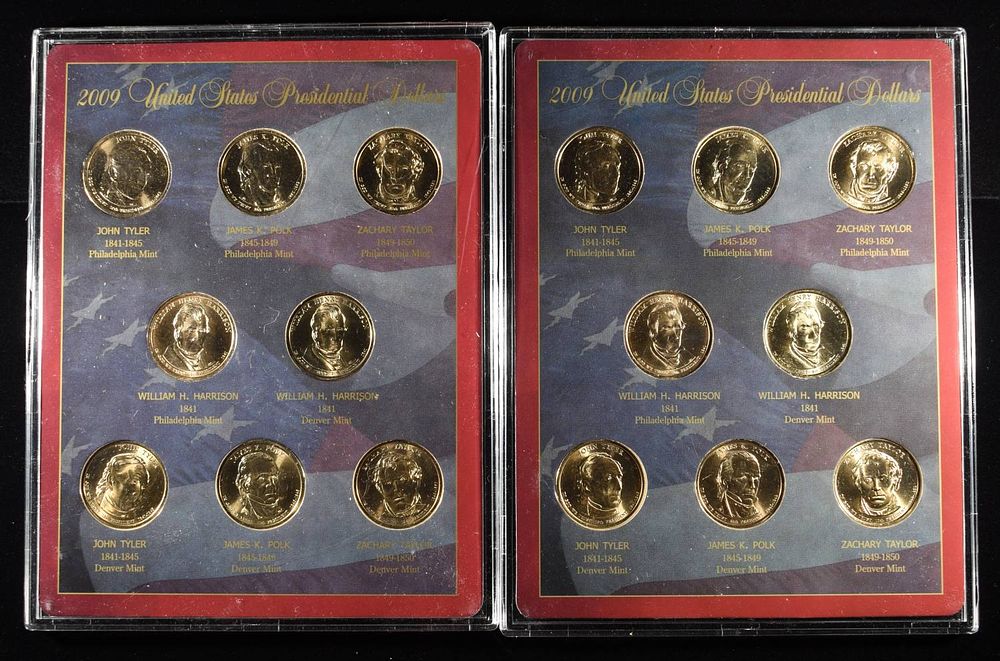 (16) PRESIDENTIAL DOLLARS. WEEKLY COIN & CURRENCY AUCTIONS ESTIMATE $75 - $100.