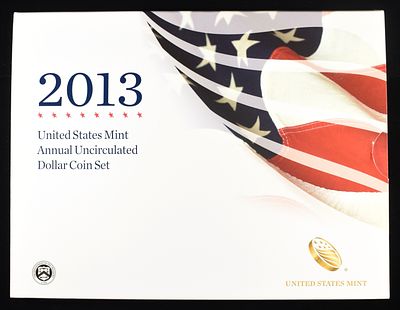 2013 MINT U.C. DOLLAR COIN SET. BID WITH SILVER CITY AUCTIONS ESTIMATE $150 - $200.
