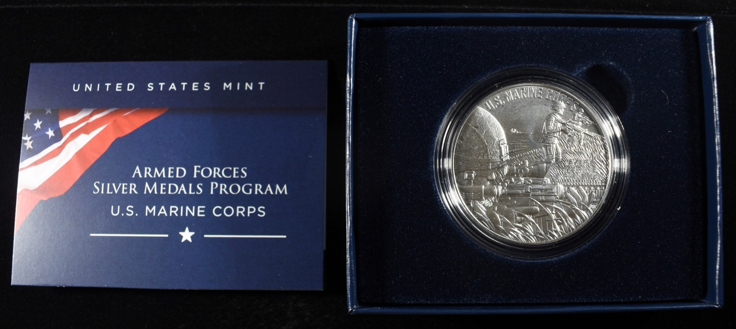 MARINE CORPS 1 OZ .999 SILVER ROUND