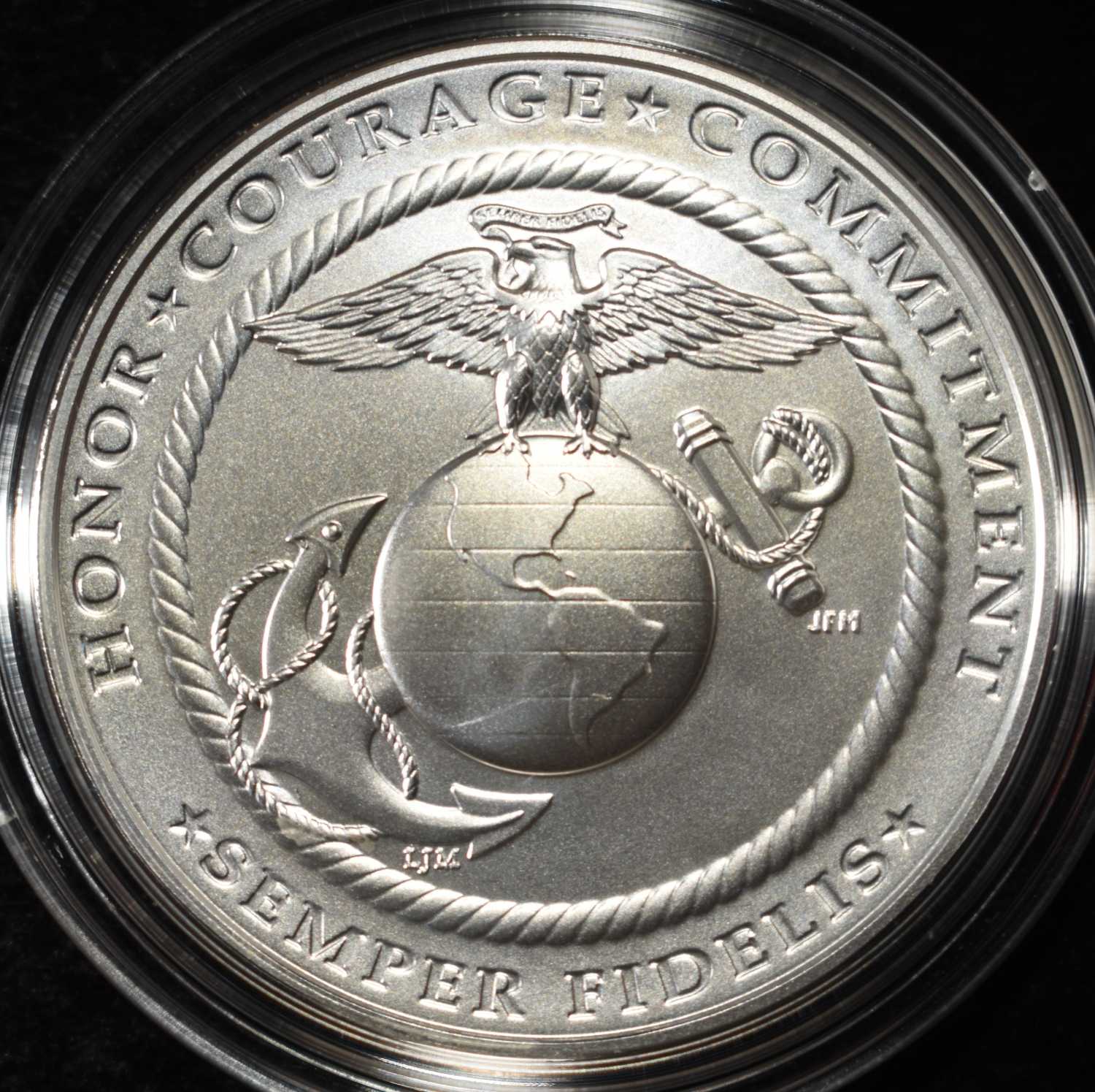 MARINE CORPS 1 OZ .999 SILVER ROUND