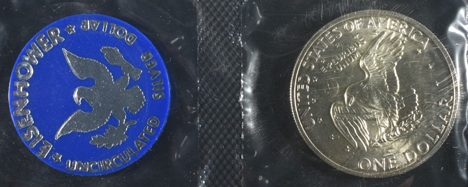 (2) 1972 EISENHOWER DOLLAR BLUE PACKAGING