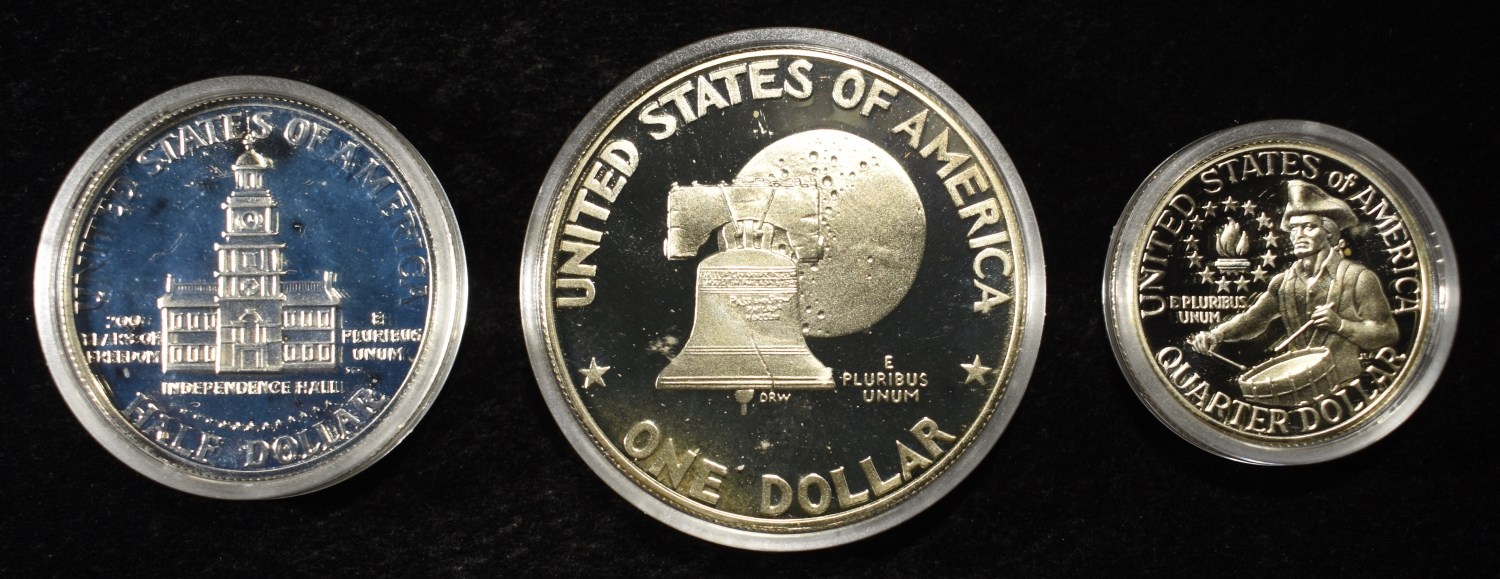 1976 SILVER 3 COIN PROOF SET