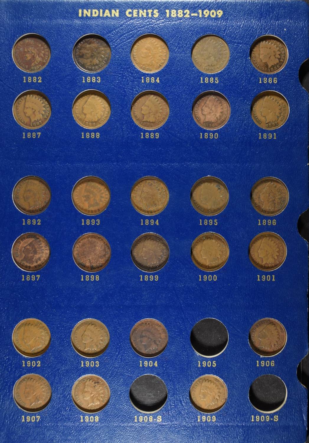 PARTIAL INDIAN CENT COLLECTION IN ALBUM