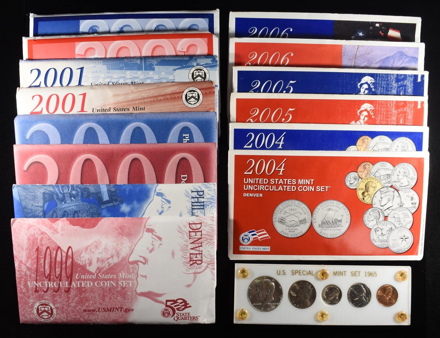 1999-2002, 2004-2006 MINT SETS & 1965 SMS SET