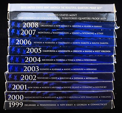 1999-2010 QUARTER PROOF SETS. CHECK OUT OUR UPCOMING AUCTIONS ESTIMATE $80 - $120.