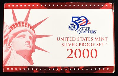 2000 SILVER PROOF SET. BID WITH SILVER CITY AUCTIONS ESTIMATE $150 - $200.