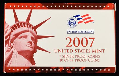 2007 SILVER PROOF SET. CHECK OUT OUR UPCOMING AUCTIONS ESTIMATE $90 - $130.