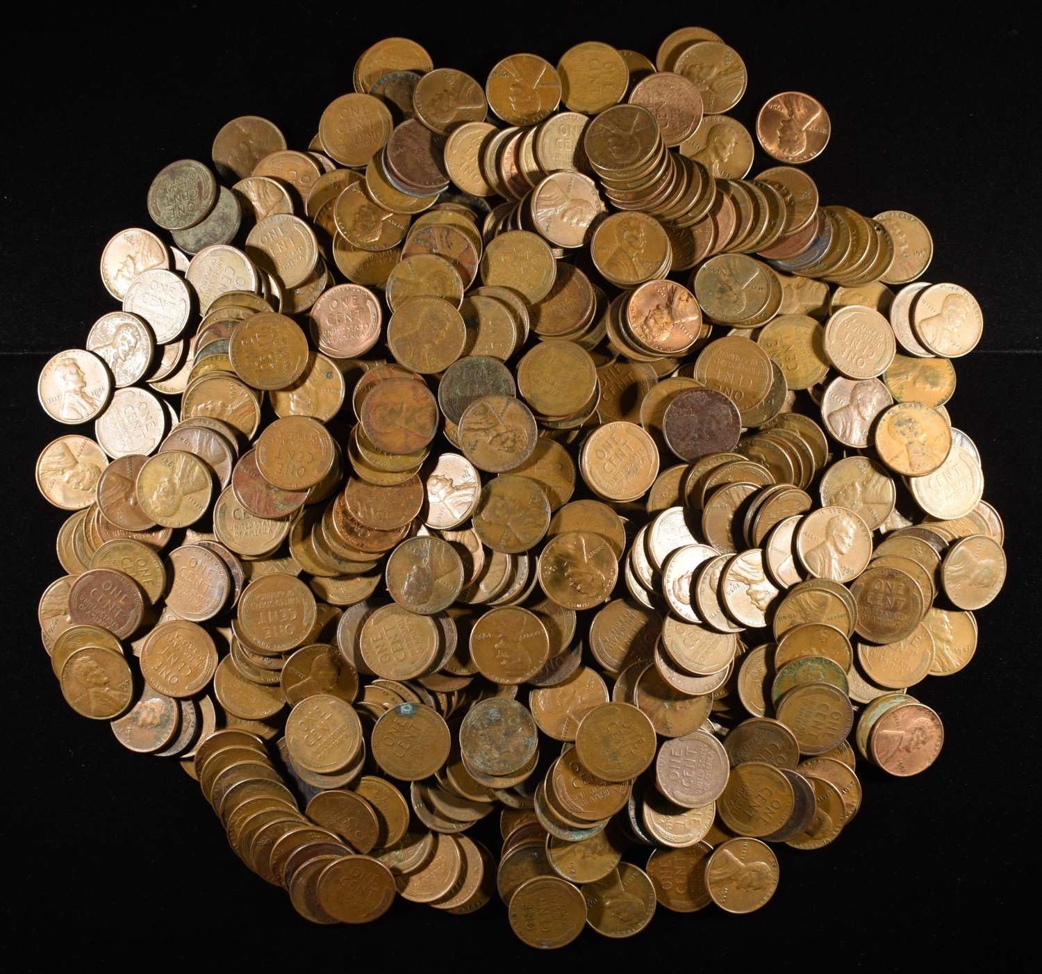 (500) 40'S & 50'S WHEAT CENTS