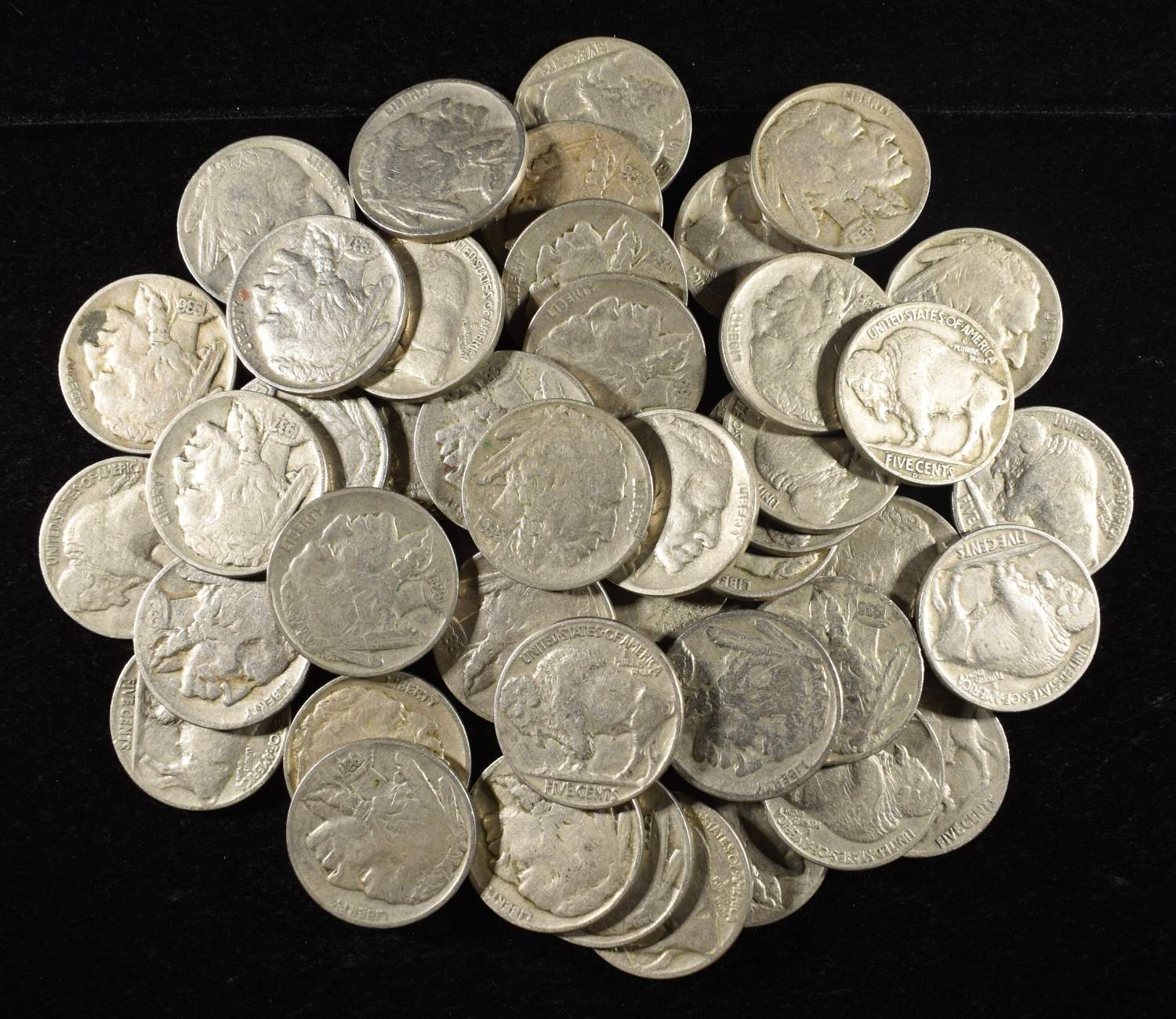 (50) FULL CATE BUFFALO NICKELS