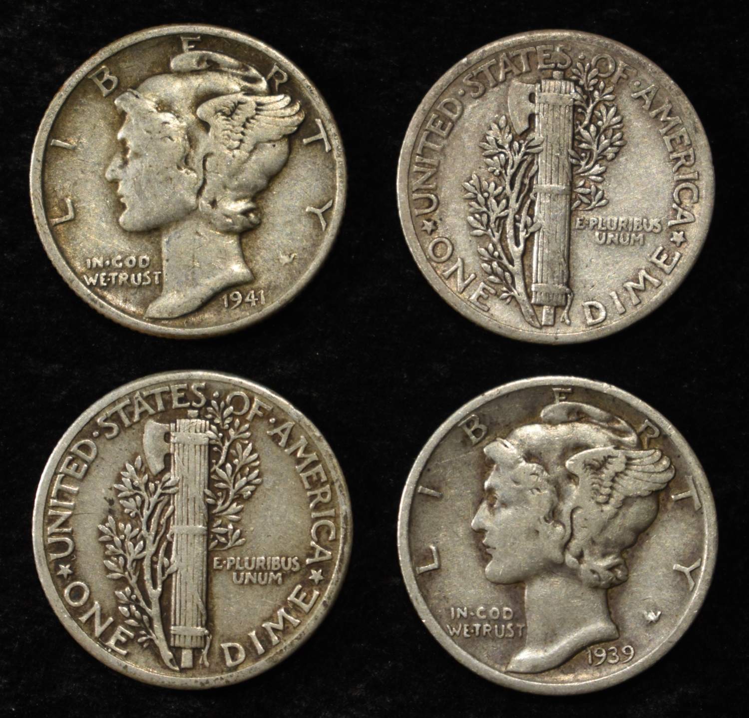 (50) MERCURY DIMES