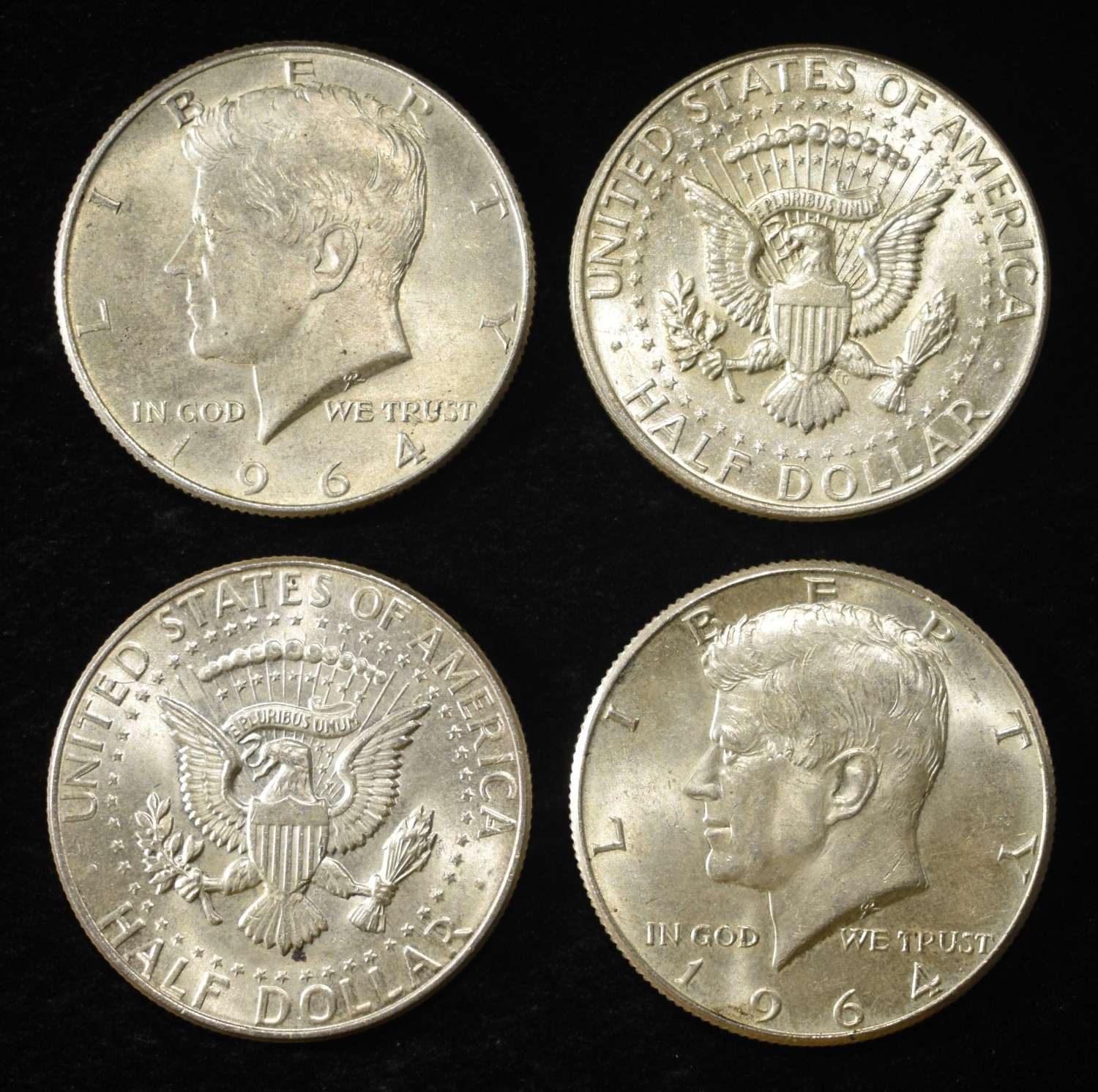 (10) 90% SILVER KENNEDY HALF DOLLARS