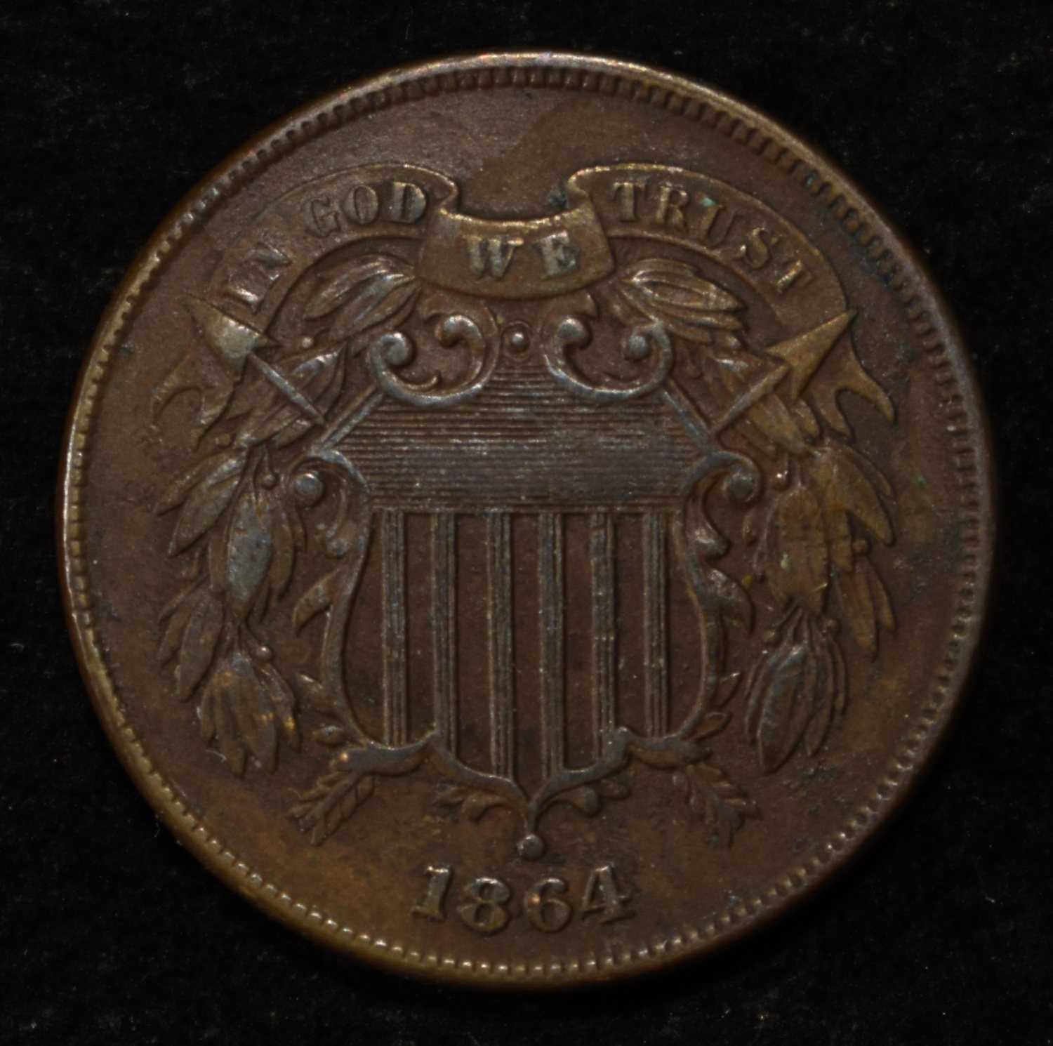 1864 2-CENT PIECE