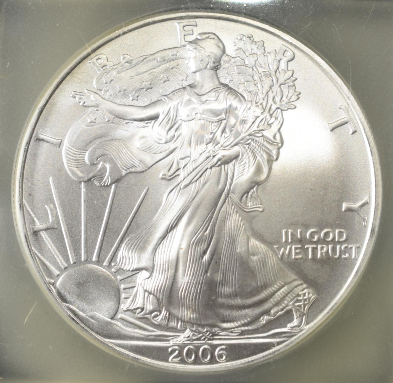 2006 AMERICAN SILVER EAGLE ICG MS69