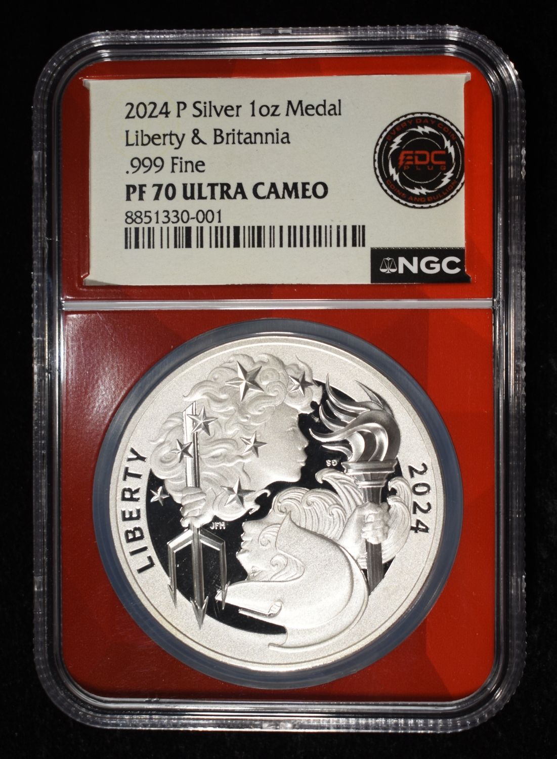 2024-P LIB & BRIT 1 OZ SILVER NGC PF70 UCAM