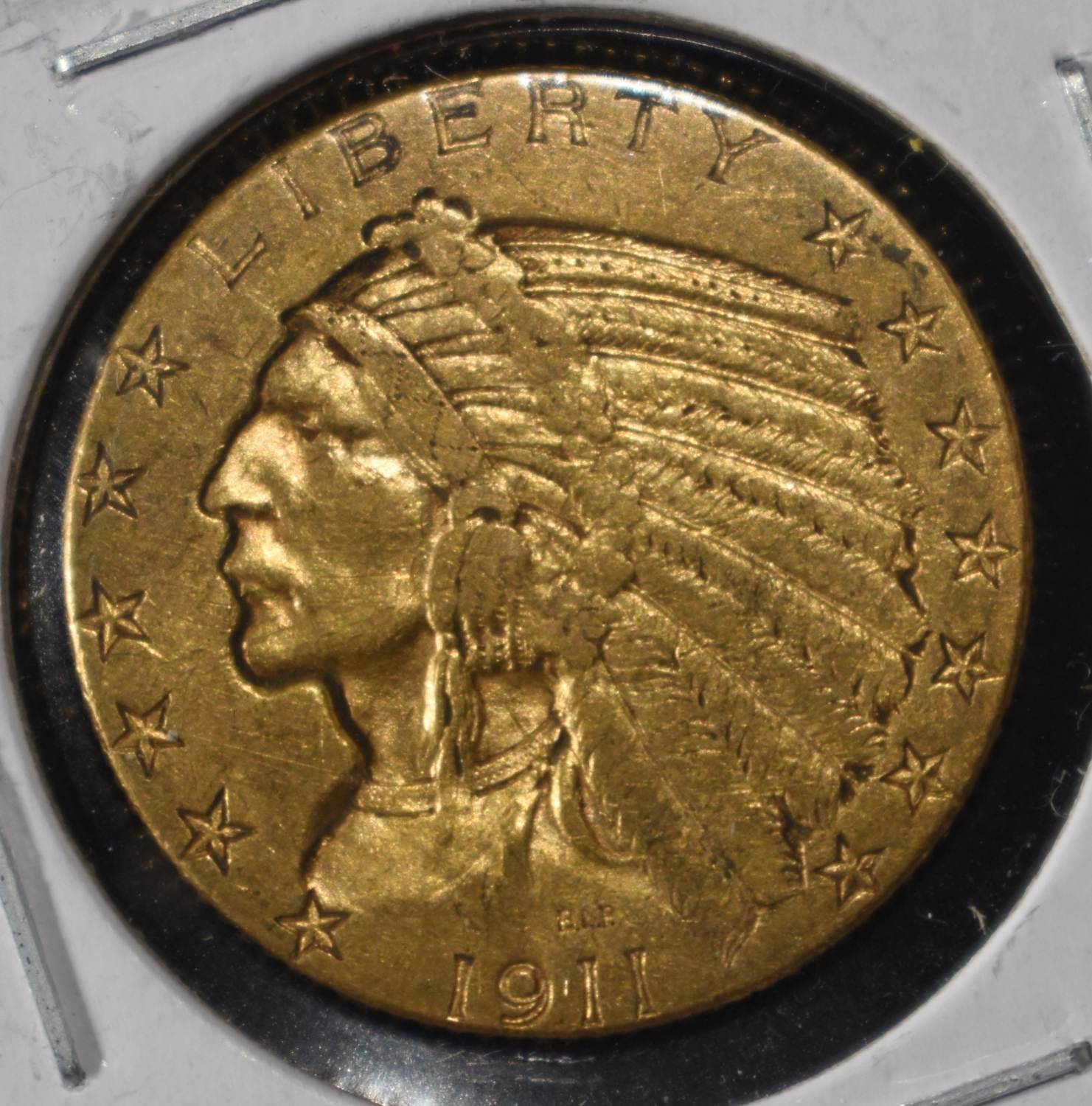 1911-D $5 INDIAN GOLD NICE ORIG AU