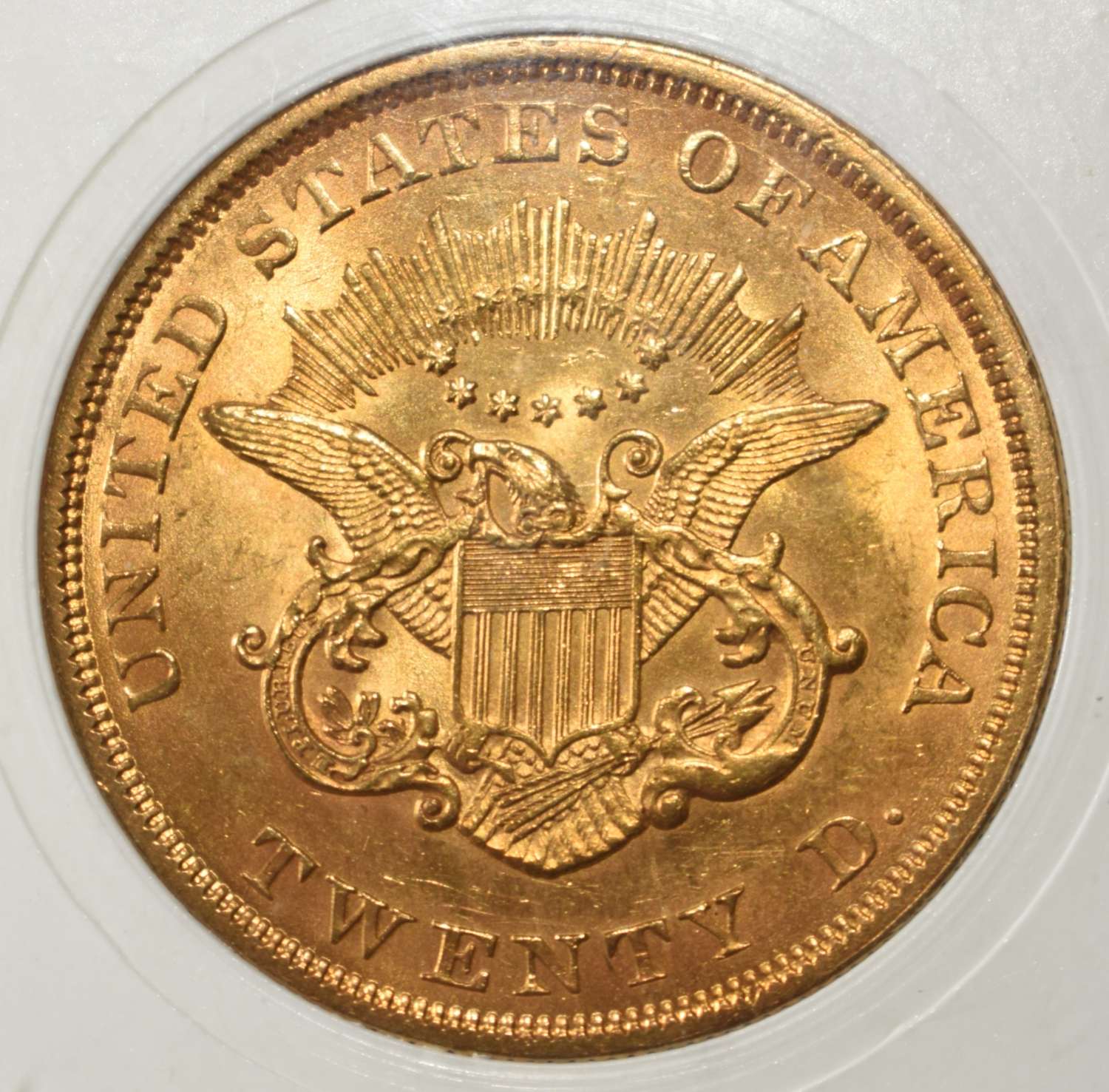 1857 $20 LIBERTY GOLD PCI CH BU