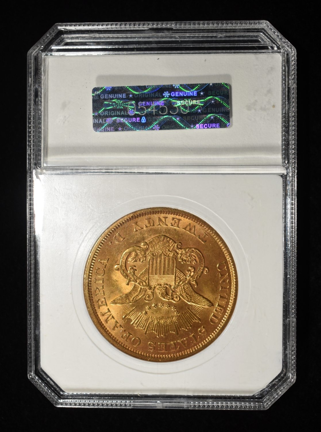 1857 $20 LIBERTY GOLD PCI CH BU