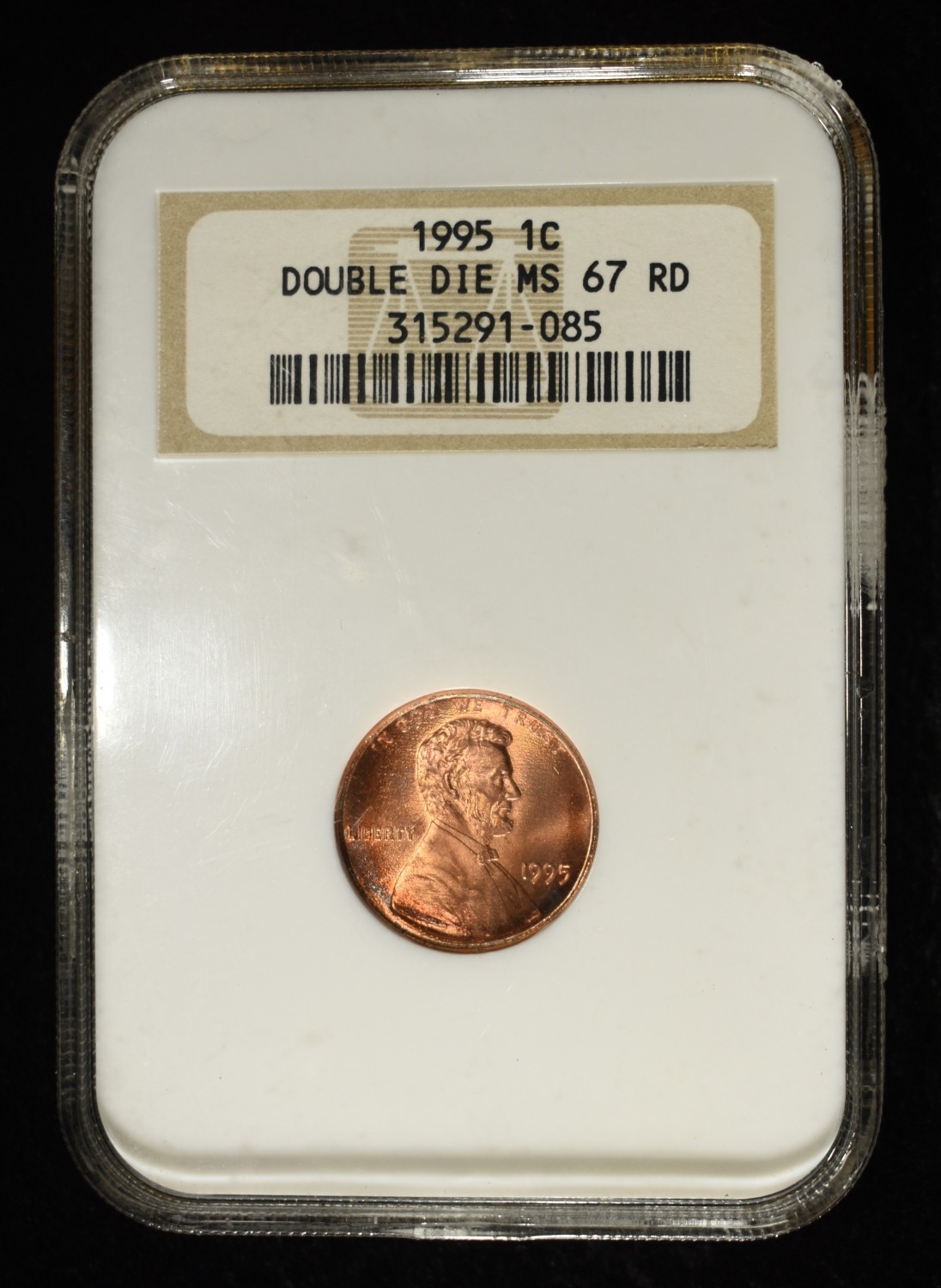 1995 MEMORIAL CENT NGC DD MS67 RD
