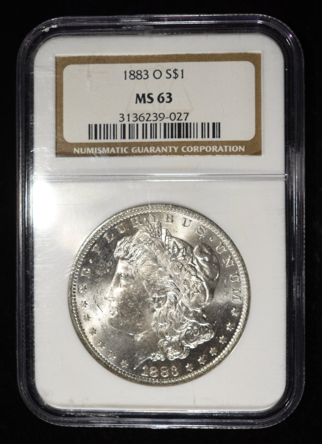 1883-O MORGAN DOLLAR NGC MS63