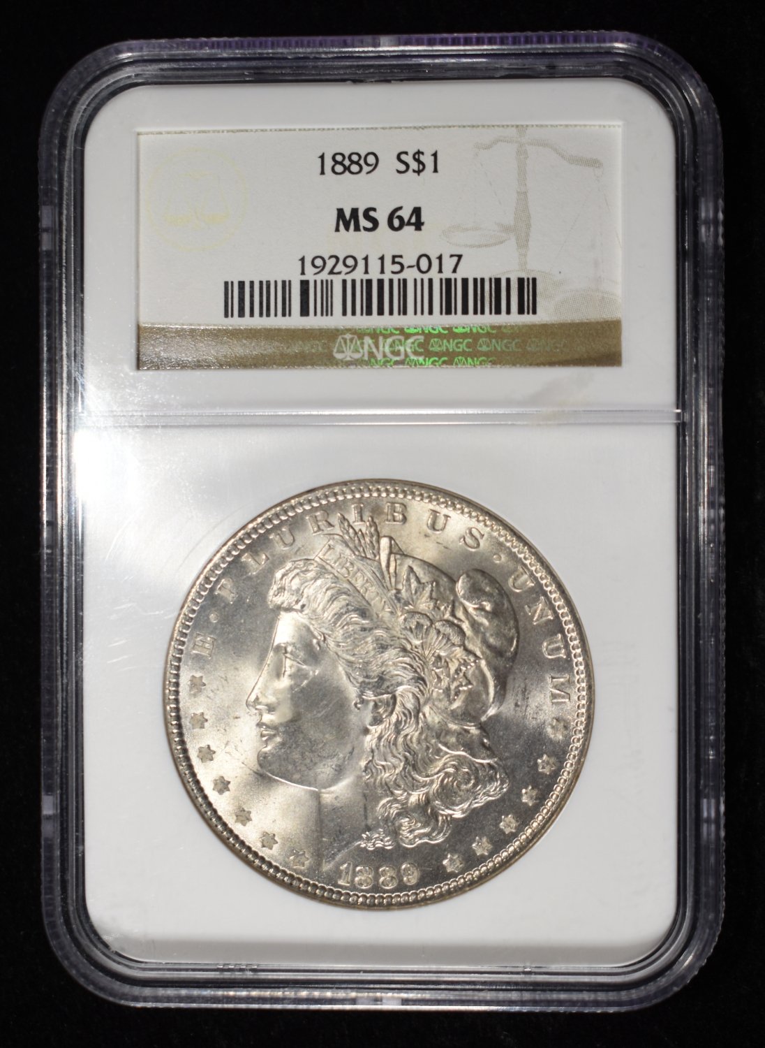 1889 MORGAN DOLLAR NGC MS-64