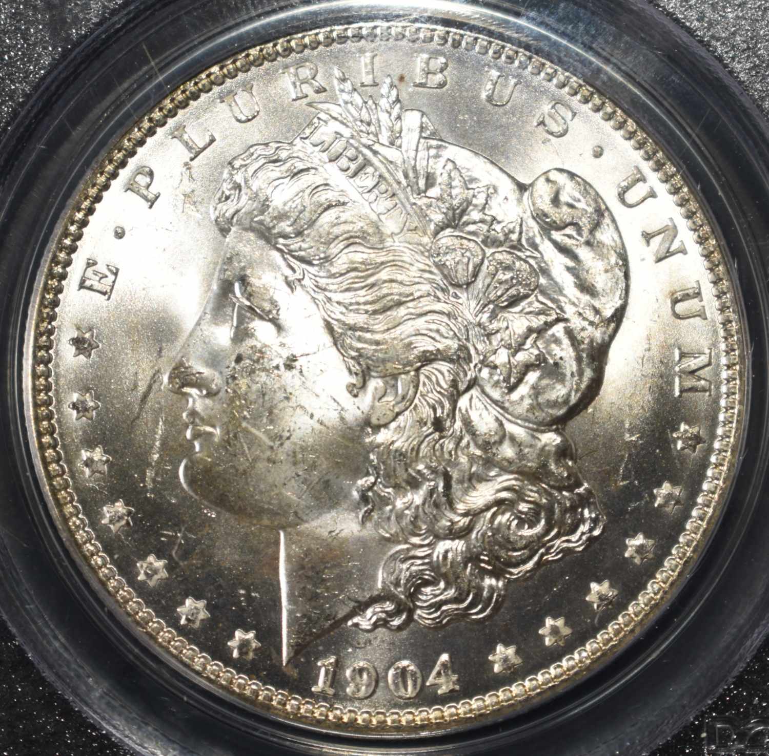 1904-O MORGAN DOLLAR PCGS MS-63 OLD GREEN HOLDER