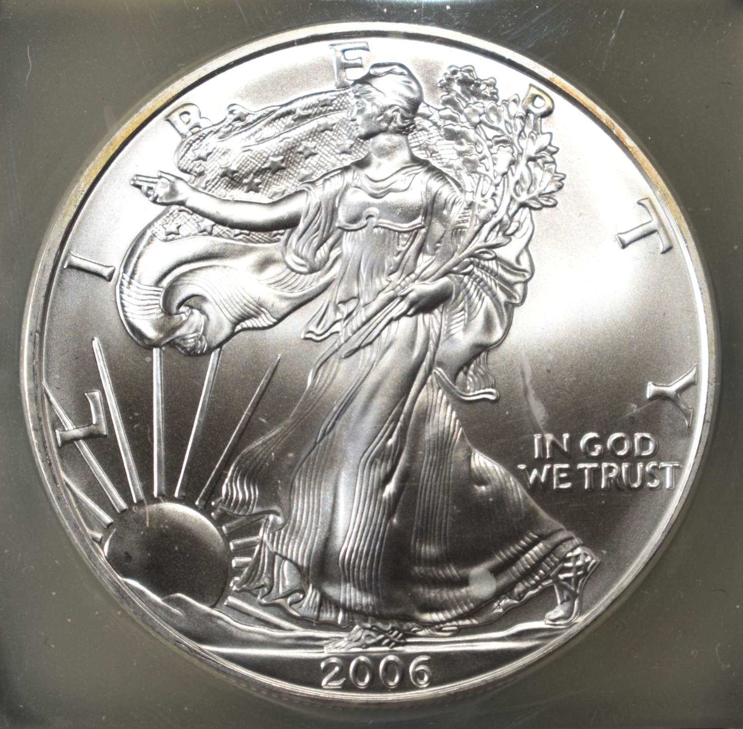 2006 AMERICAN SILVER EAGLE ICG MS69