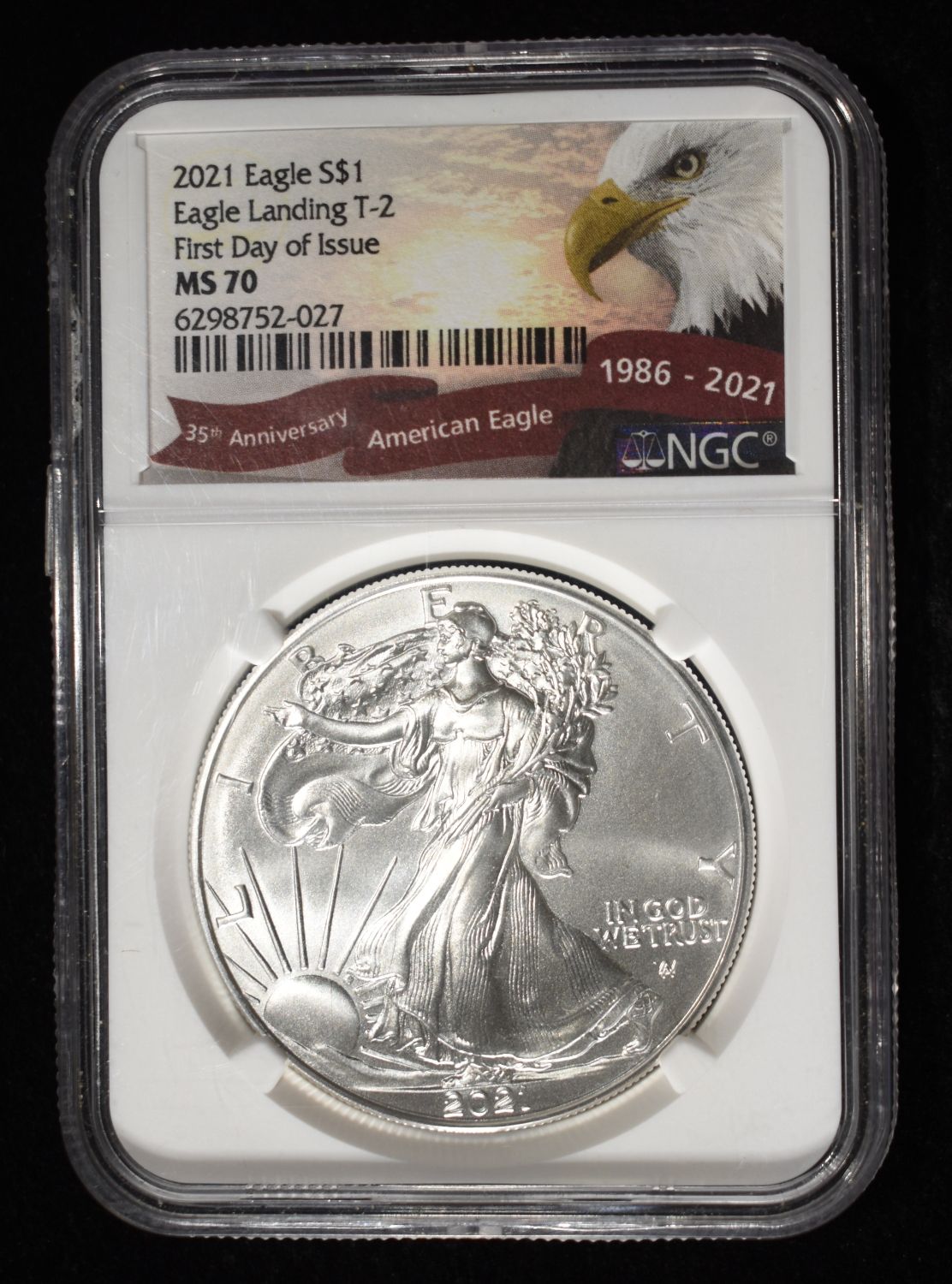 2021 AMERICAN SILVER EAGLE NGC MS70 FDI