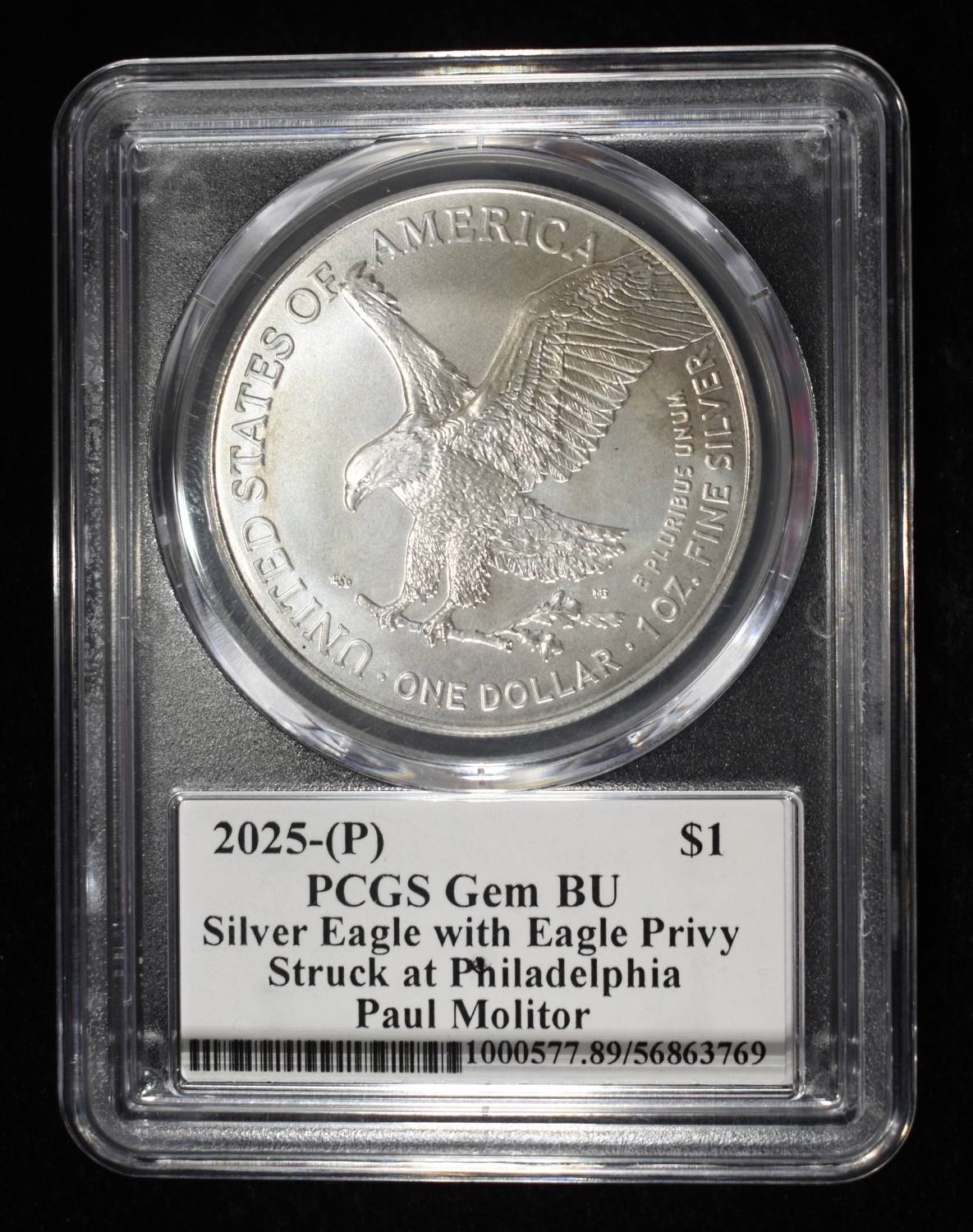 2025-(P) AMERICAN SILVER EAGLE PCGS GEM BU