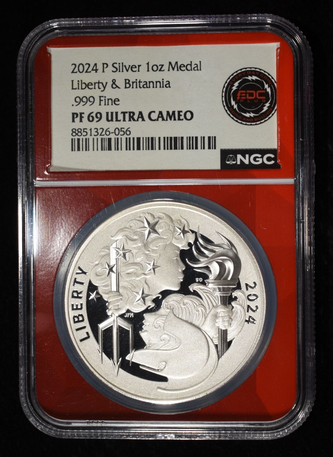 2024-P LIB & BRIT 1 OZ SILVER NGC PF69 UCAM