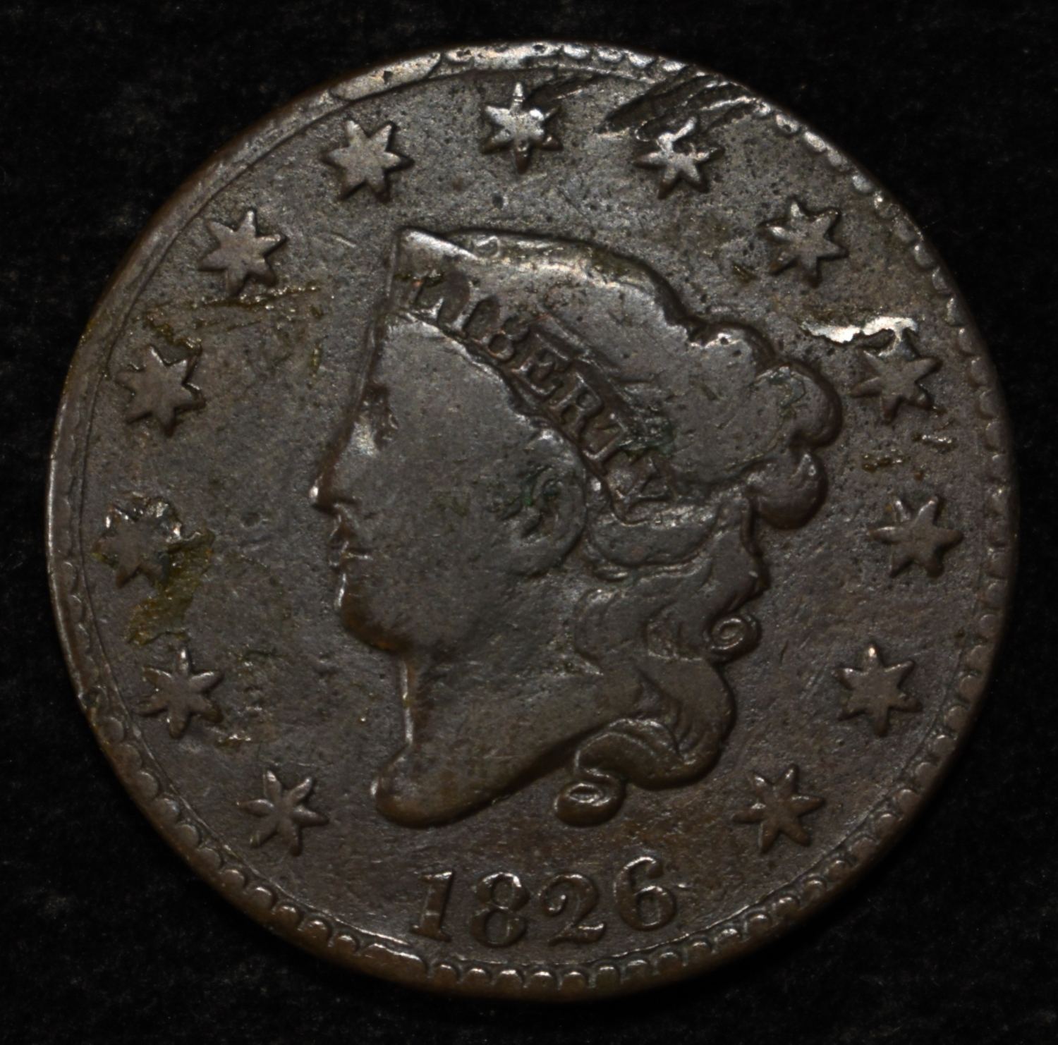 1826 LARGE CENT VG