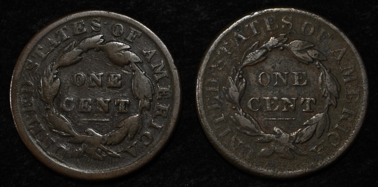 1832 & 1833 LARGE CENTS G/VG