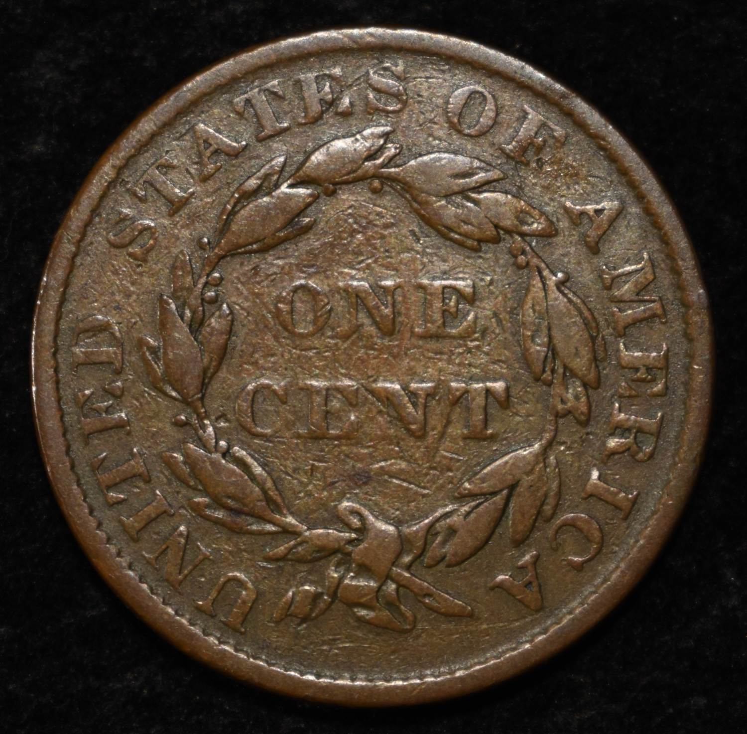 1836 LARGE CENT VG/F