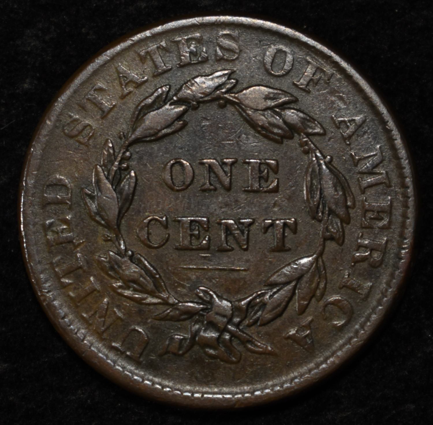 1837 LARGE CENT XF