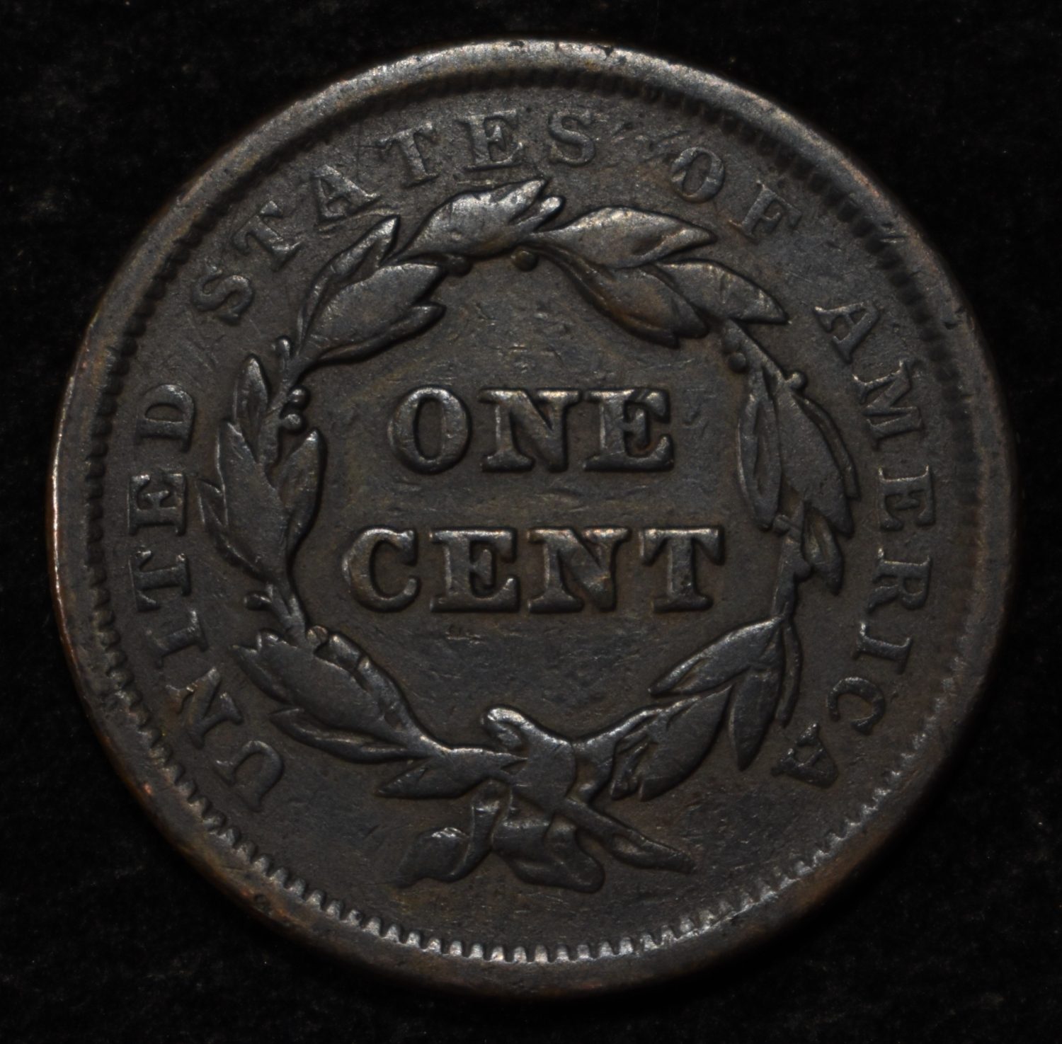 1843 LARGE CENT VF