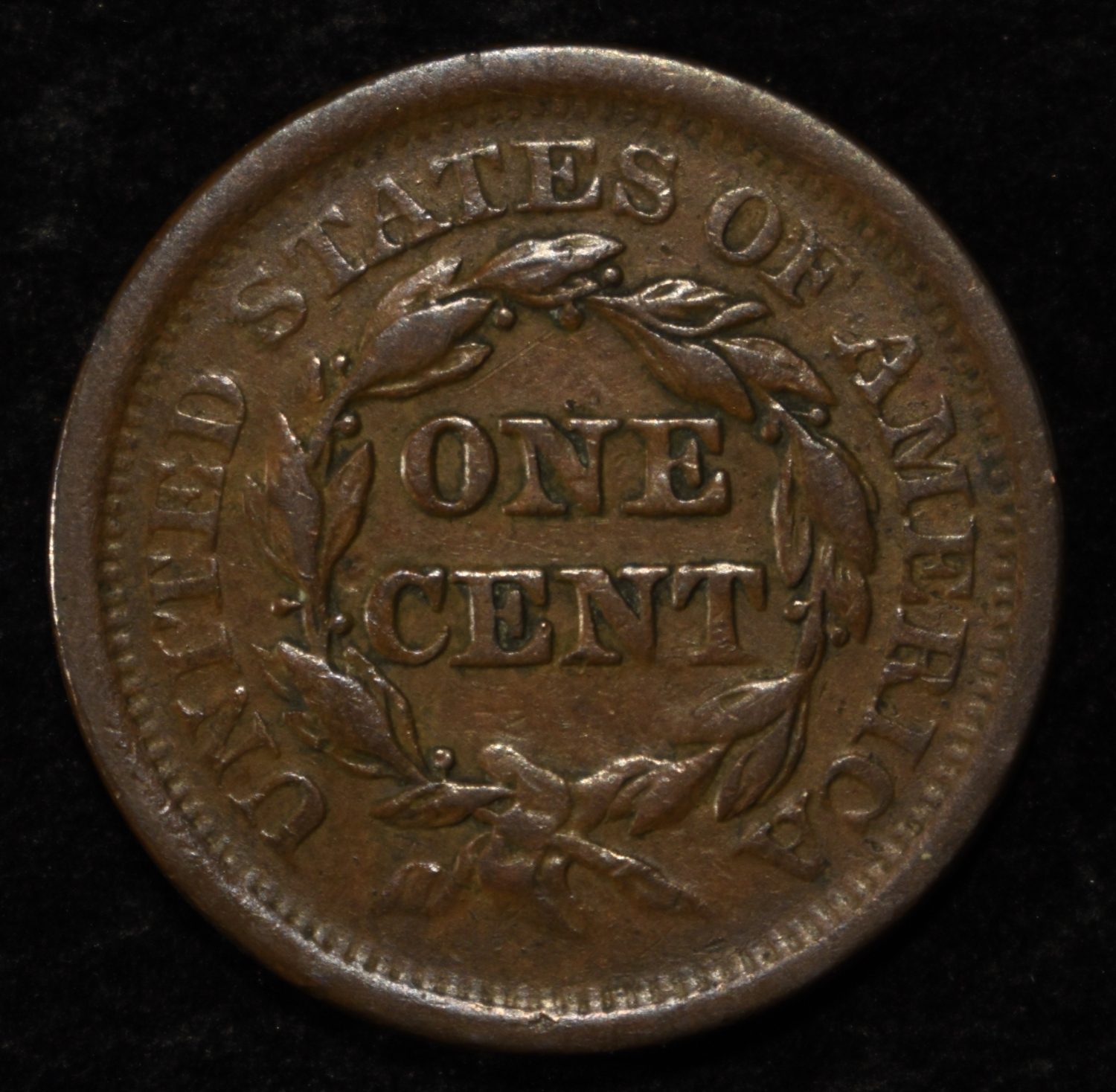 1852 LARGE CENT XF