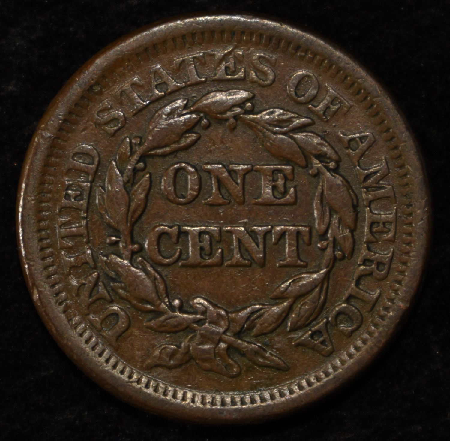 1855 LARGE CENT AU
