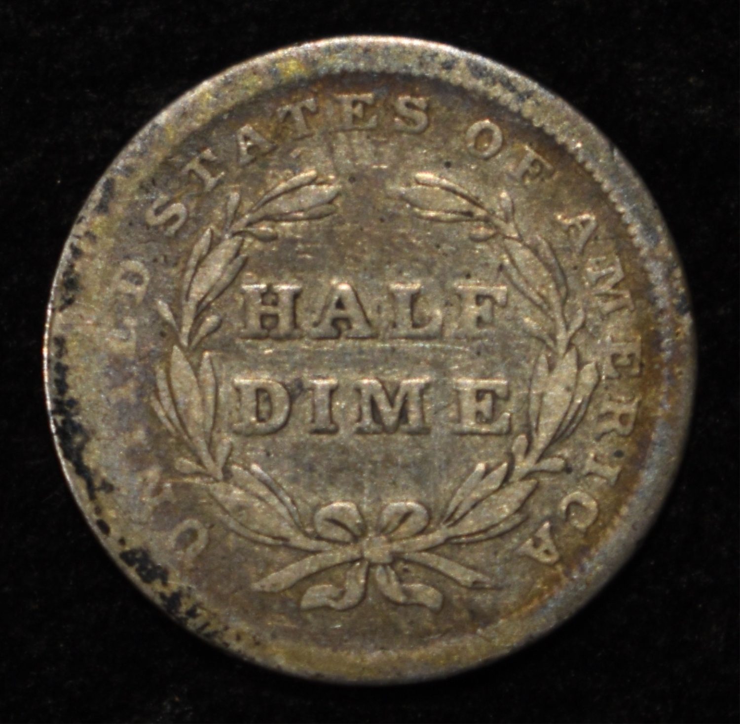 1837 NO STARS SEATED LIBERTY HALF DIME FINE