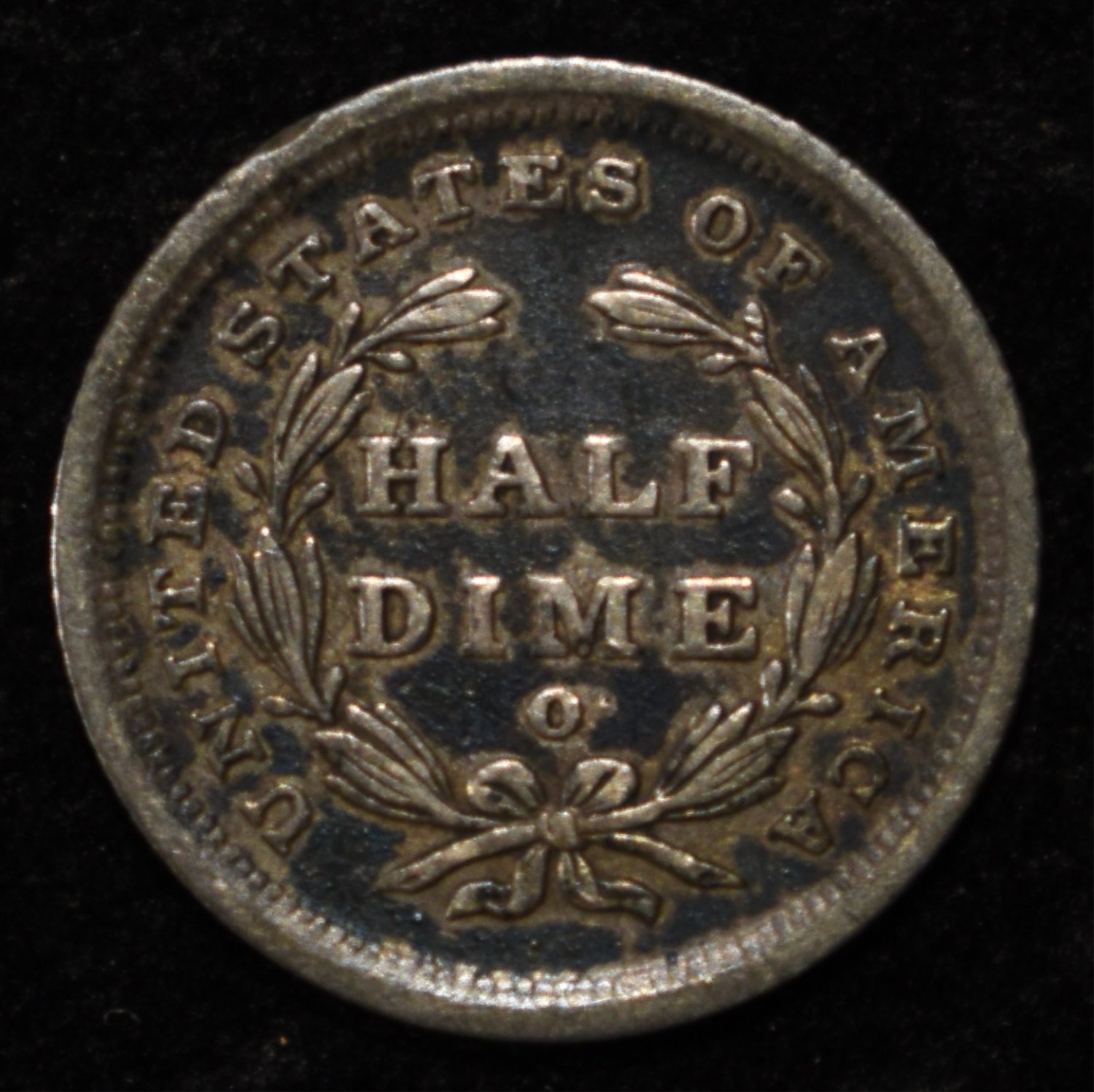 1839-O NO DRAPERY SEATED LIBERTY HALF DIME XF