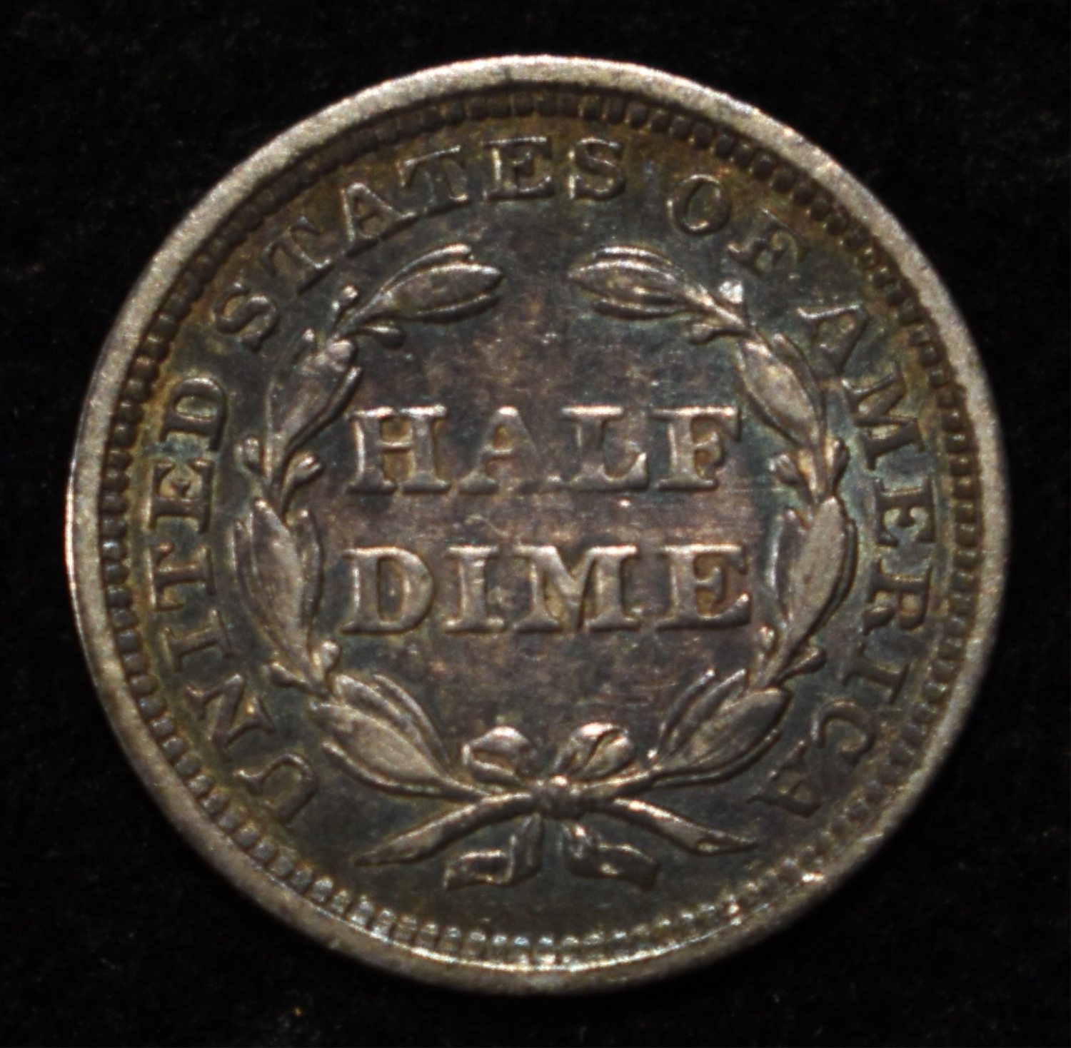 1841 SEATED LIBERTY HALF DIME XF