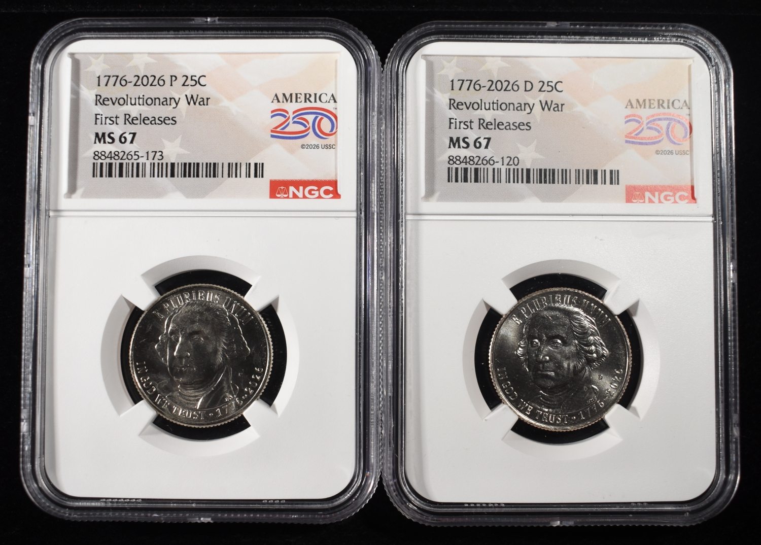 1776-2026-P&D 25V REVOLUTIONARY WAR NGC MS67
