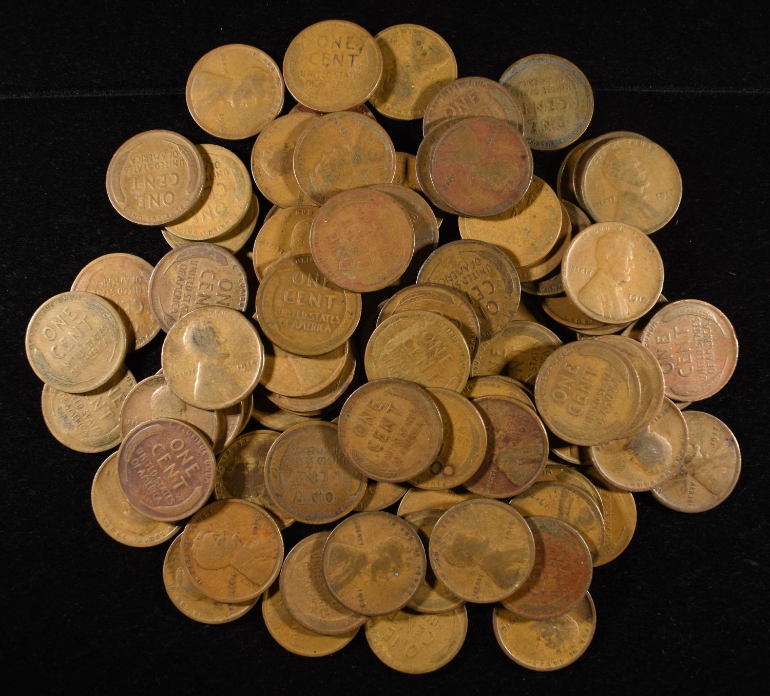 (83) WHEAT CENTS FROM THE TEENS