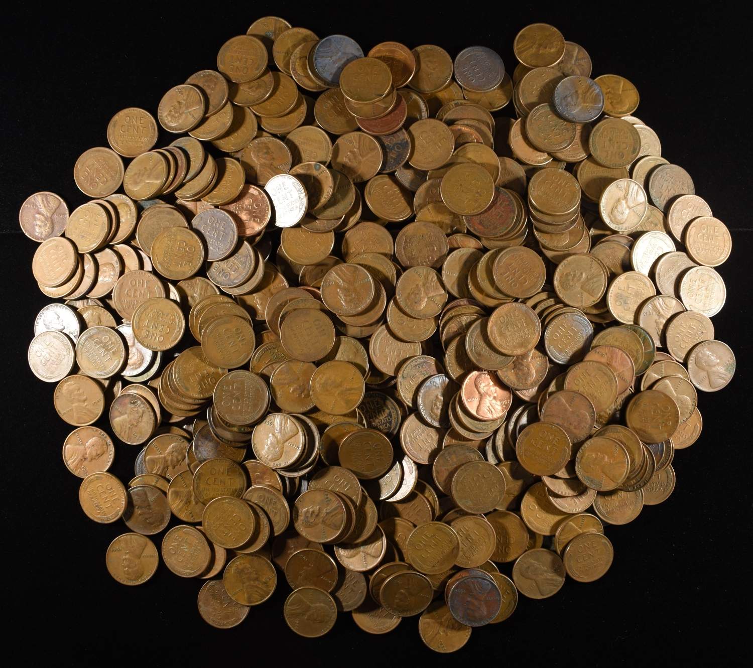 (500) 40'S & 50'S WHEAT CENTS