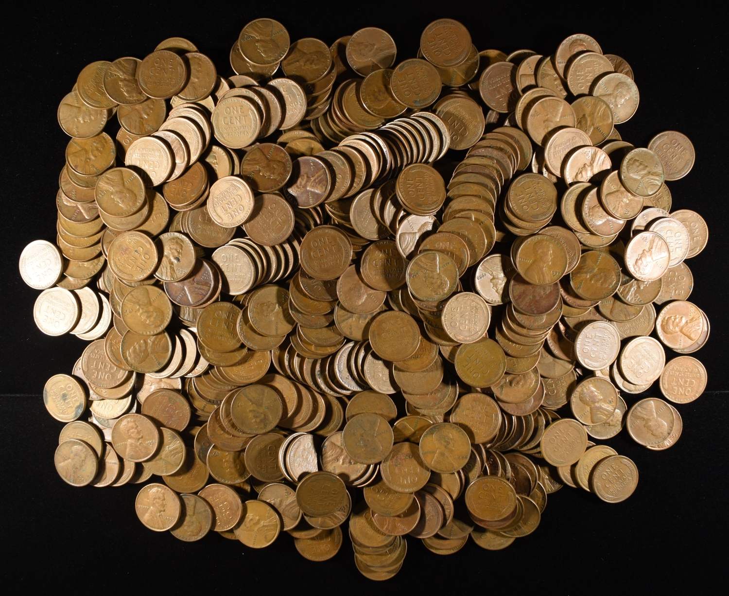 (500) WHEAT CENTS: MIXED DATES