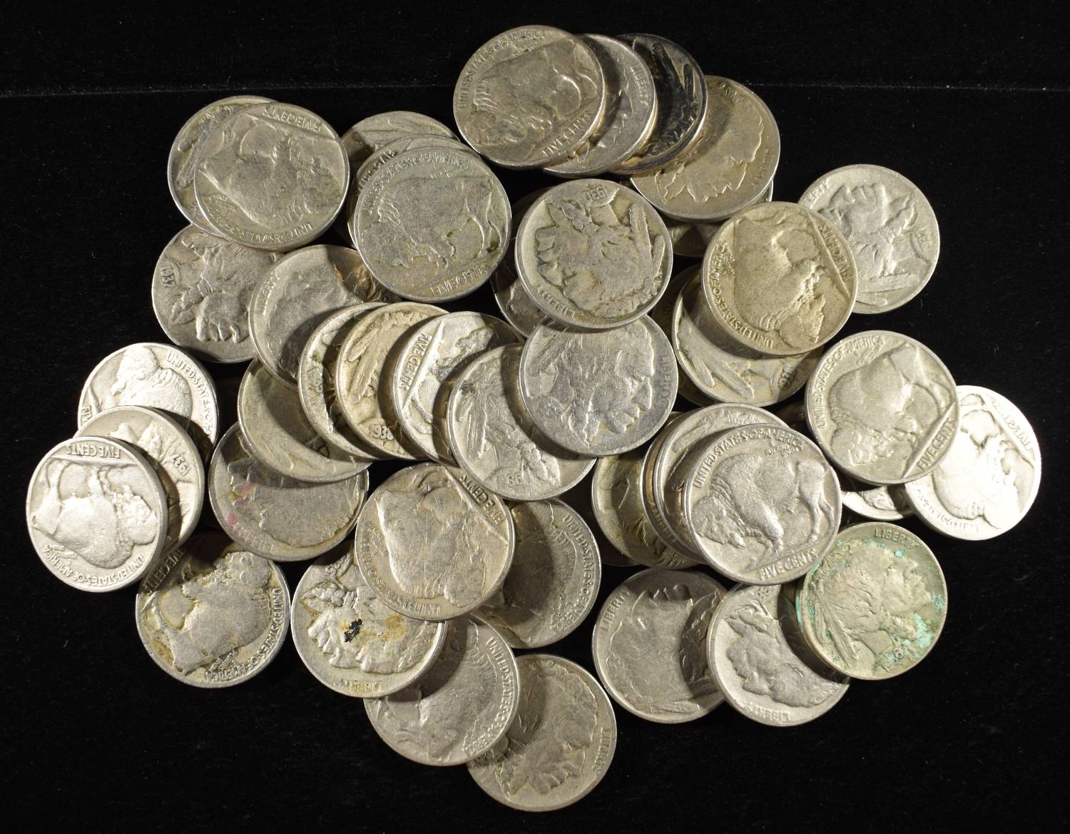 (50) FULL DATE BUFFALO NICKELS