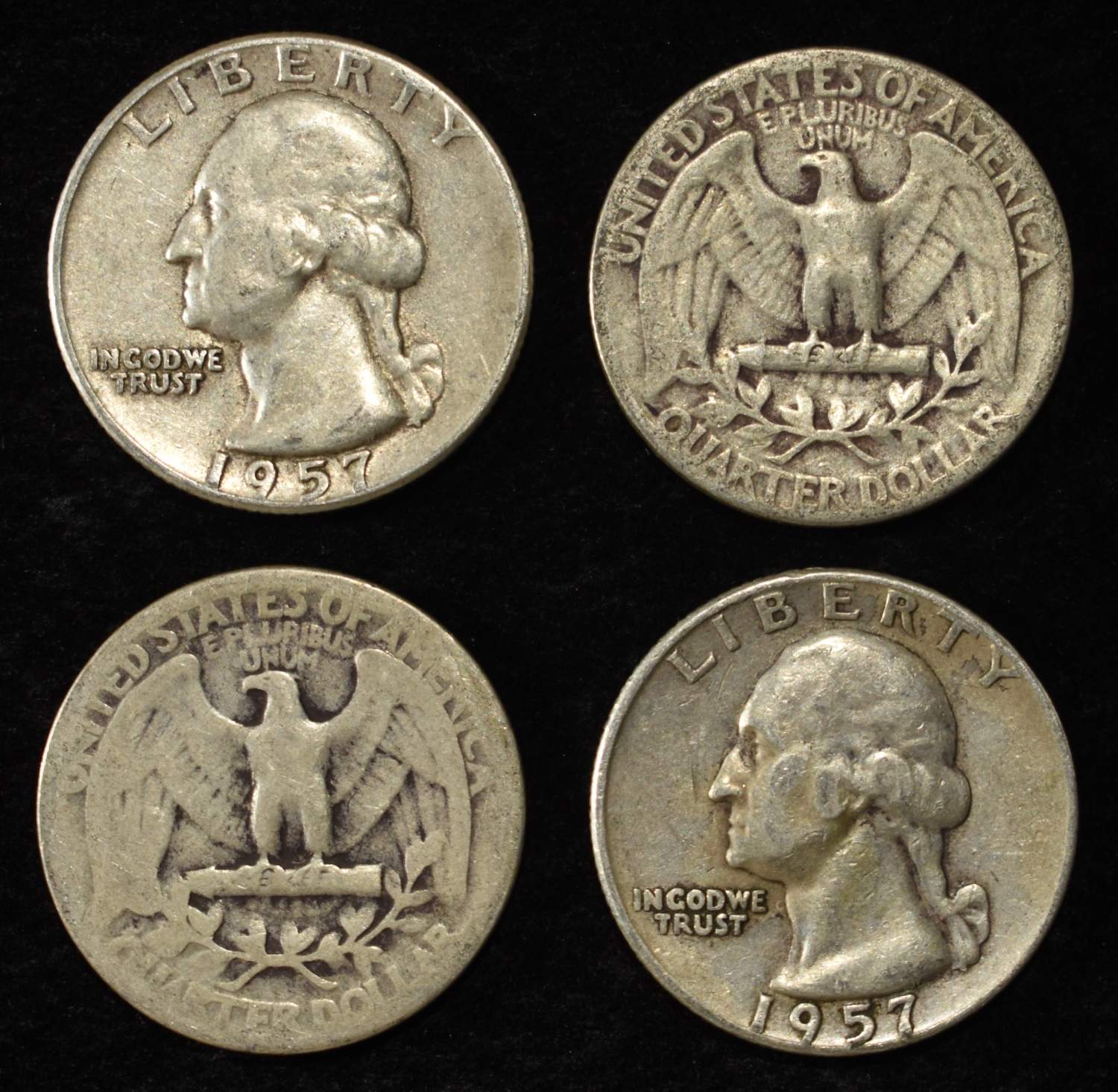 (20) 90% SILVER WASHINGTON QUARTERS