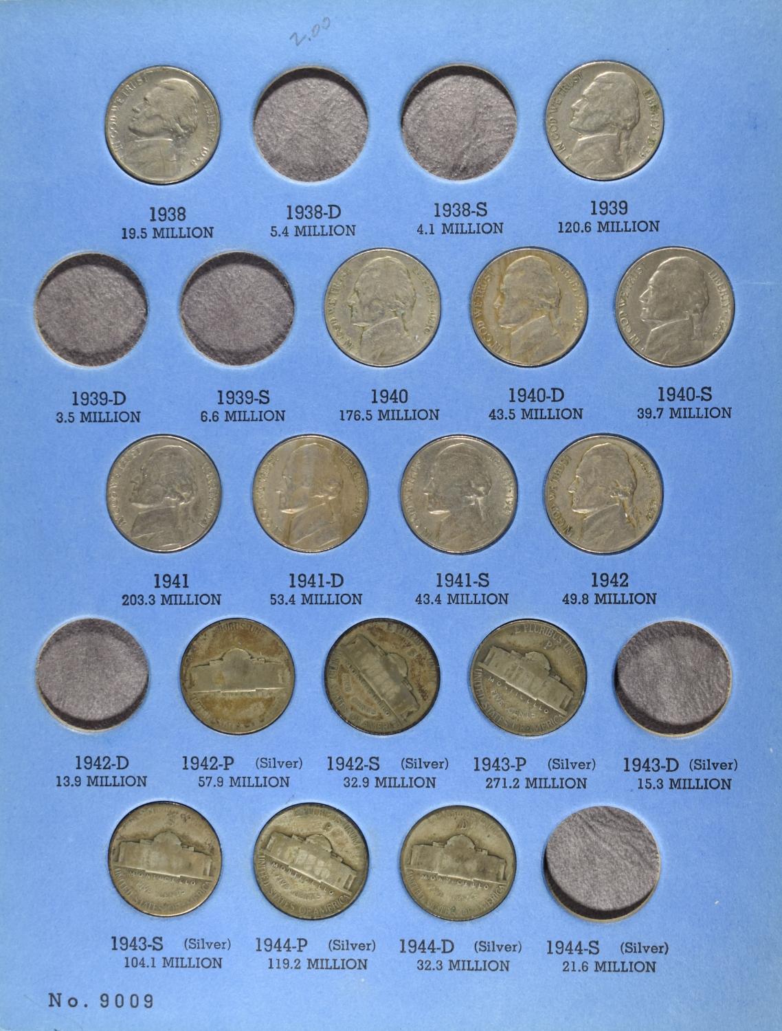 BUFFALO & JEFFERSON NICKEL COLLECTIONS