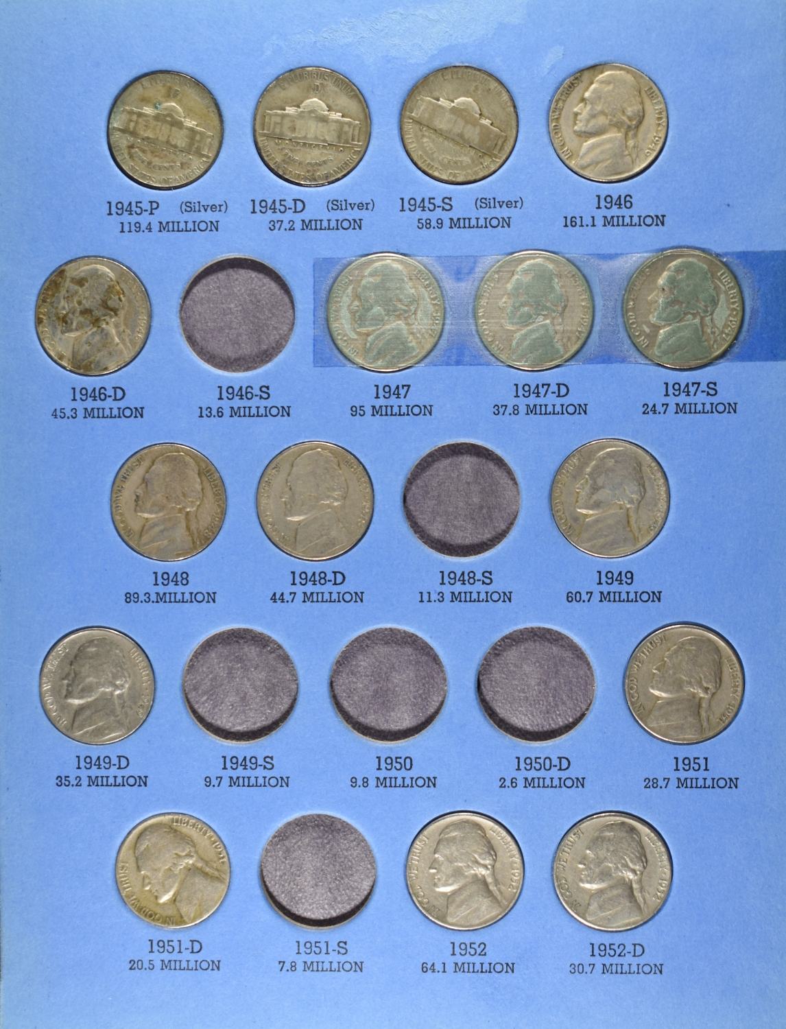 BUFFALO & JEFFERSON NICKEL COLLECTIONS
